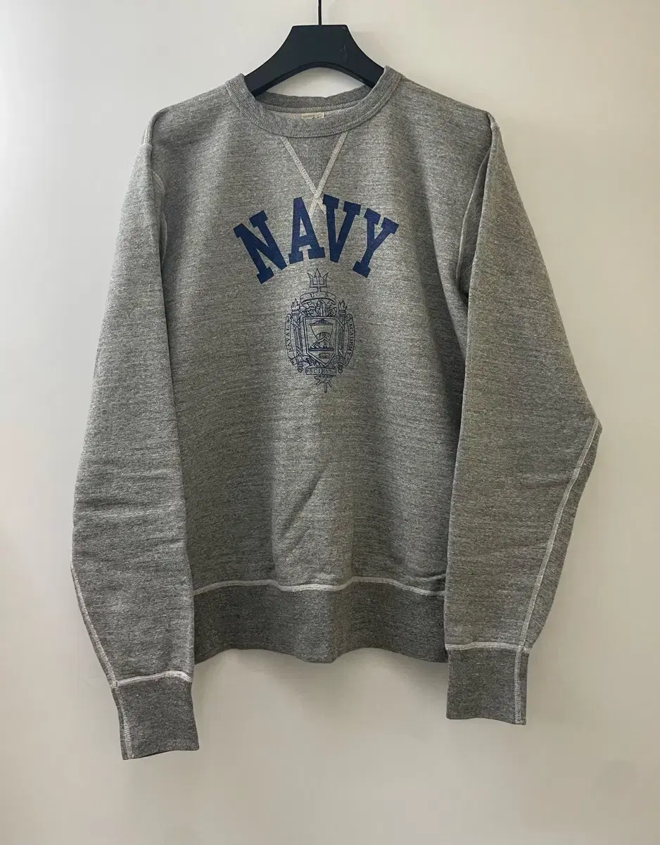 버즈릭슨 NAVY프린트 스웻셔츠 멜란지 그레이 XL